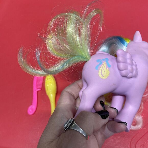Vintage 1984 My Little Pony MLP G1 Brush n’ Grow Ponies “Curly Locks” Brushes - Picture 6 of 9
